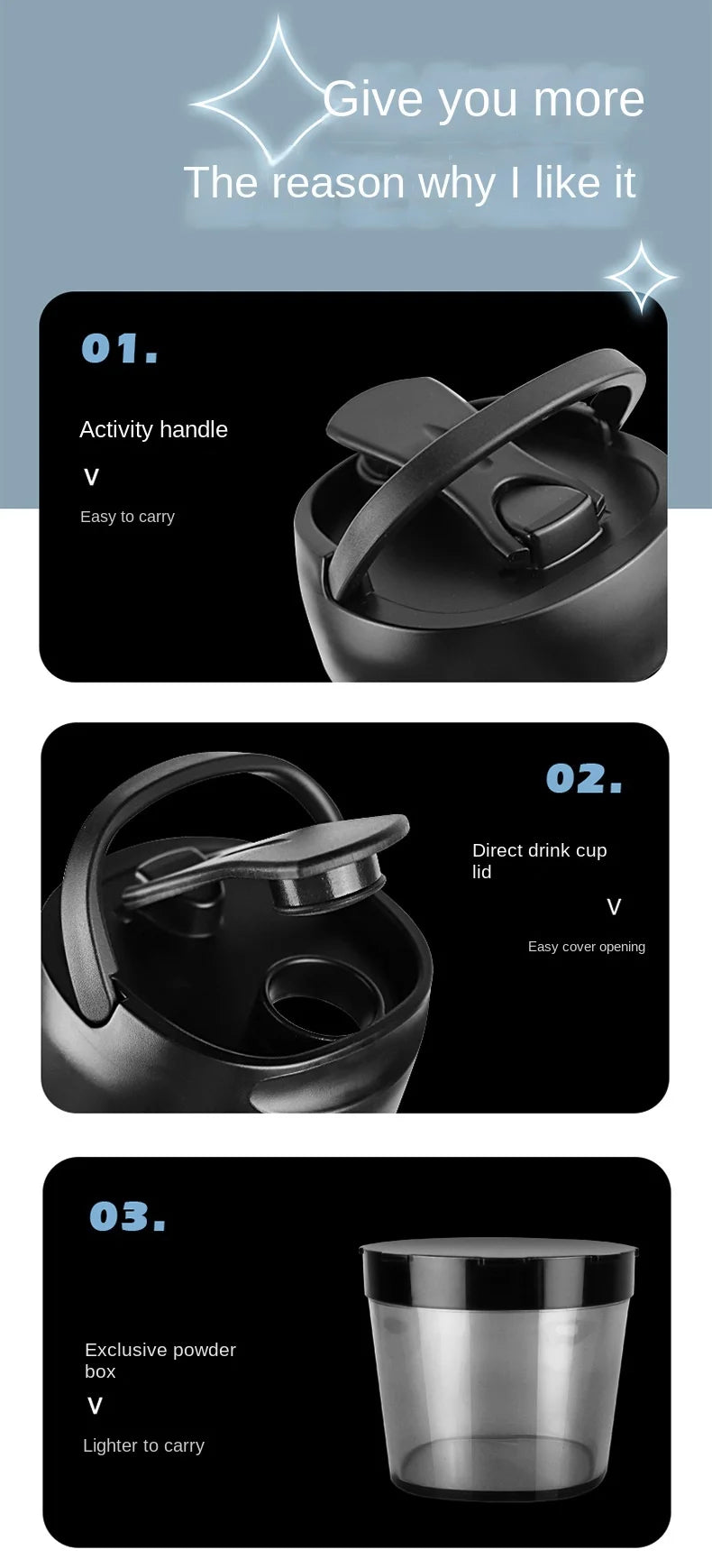 Joliena™ Electric Portable Shaker bottle
