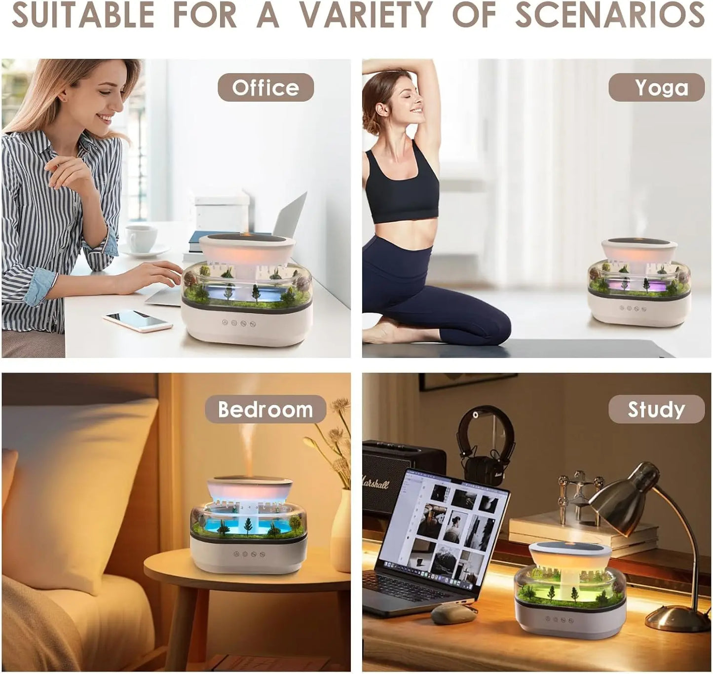 Joliena™ Rain Humidifier Ultrasonic Rainfall Humidifier